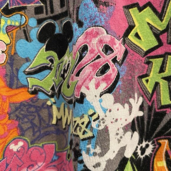 Disney Parks Mickey Pajama Pants Womens Large Lounge Stretch Graffiti - Picture 6 of 16